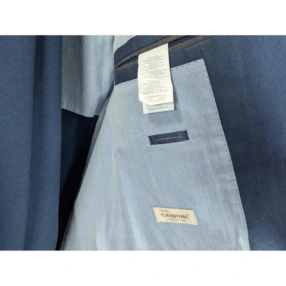 J.Crew Ludlow Suit Set Mens Blue Textured Blazer 41R Trousers 34x32 Italian F...